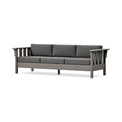 POLYWOOD Acadia Deep Seating Sofa in Driftwood / Ash Charcoal