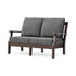 POLYWOOD Chinoiserie Deep Seating Loveseat in Mahogany / Ash Charcoal