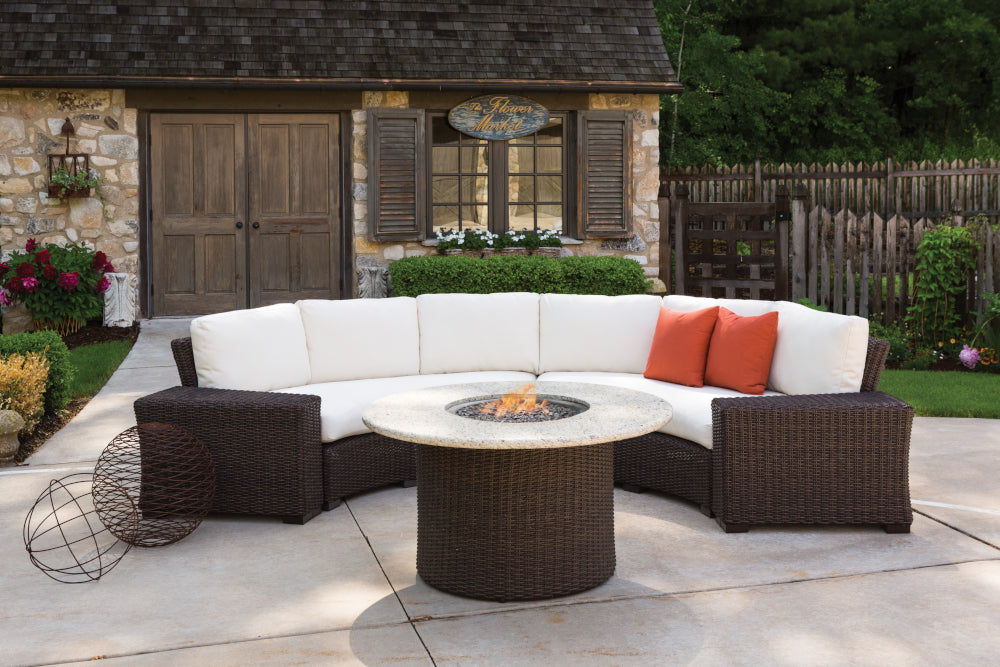 Lloyd Flanders Mesa Wedge Table, lifestyle photo 3