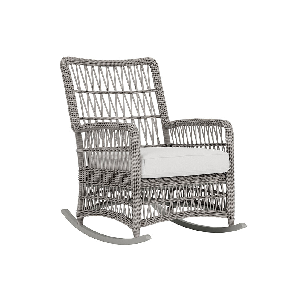 Lloyd Flanders Mackinac High Back Porch Rocker, lifestyle photo 1
