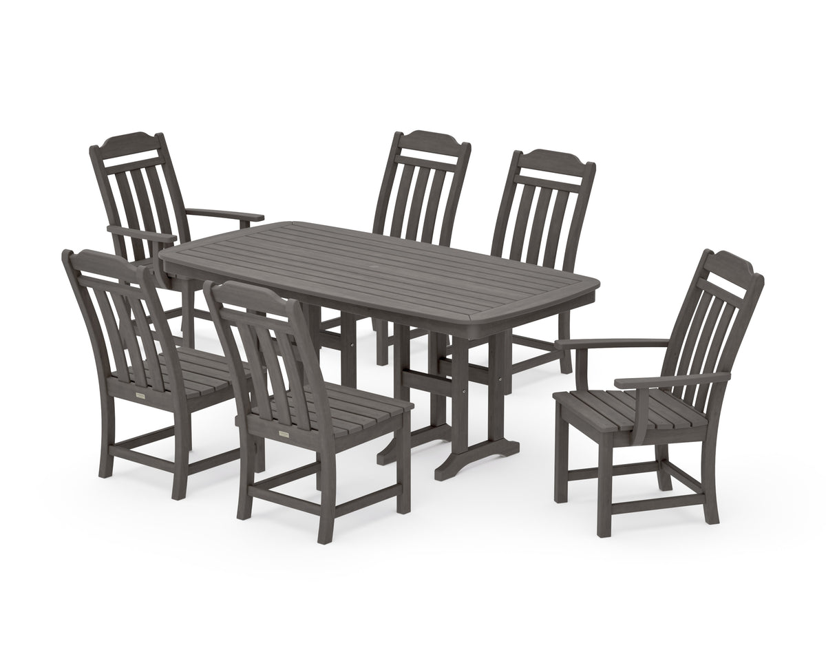 POLYWOOD Cottage 7-Piece Dining Set in Driftwood