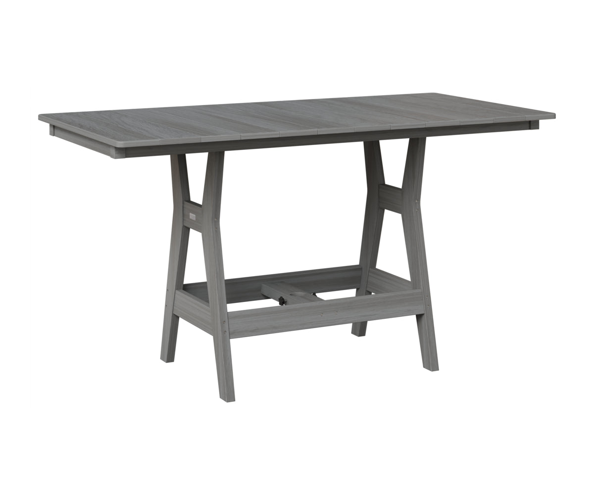 Berlin Gardens Harbor 33" x 66" Rectangular Table in Driftwood Gray