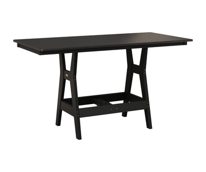 Berlin Gardens Harbor 33" x 66" Rectangular Table in Black, Hammered Black top
