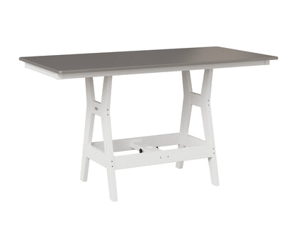 Berlin Gardens Harbor 33" x 66" Rectangular Table in White, Hammered Stainless top