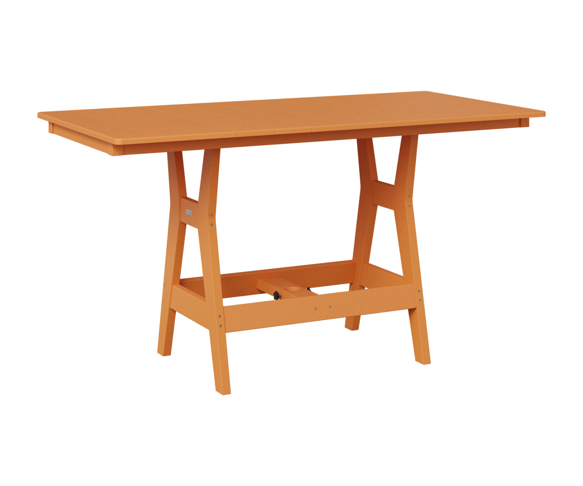 Berlin Gardens Harbor 33" x 66" Rectangular Table in Mango Orange