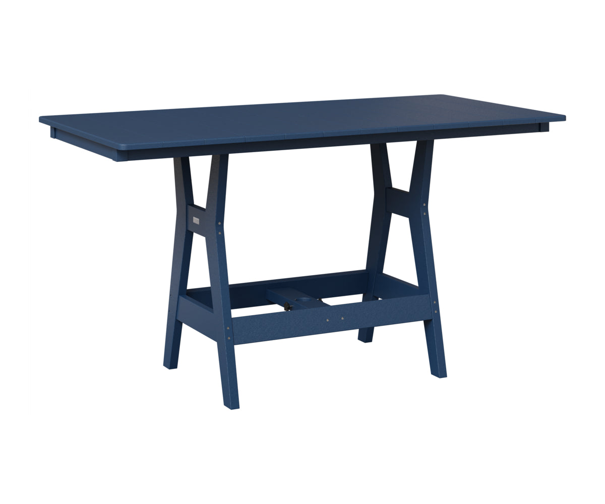 Berlin Gardens Harbor 33" x 66" Rectangular Table in Navy Blue
