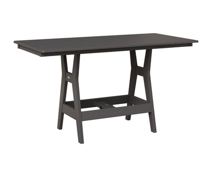 Berlin Gardens Harbor 33" x 66" Rectangular Table in Smoke Gray