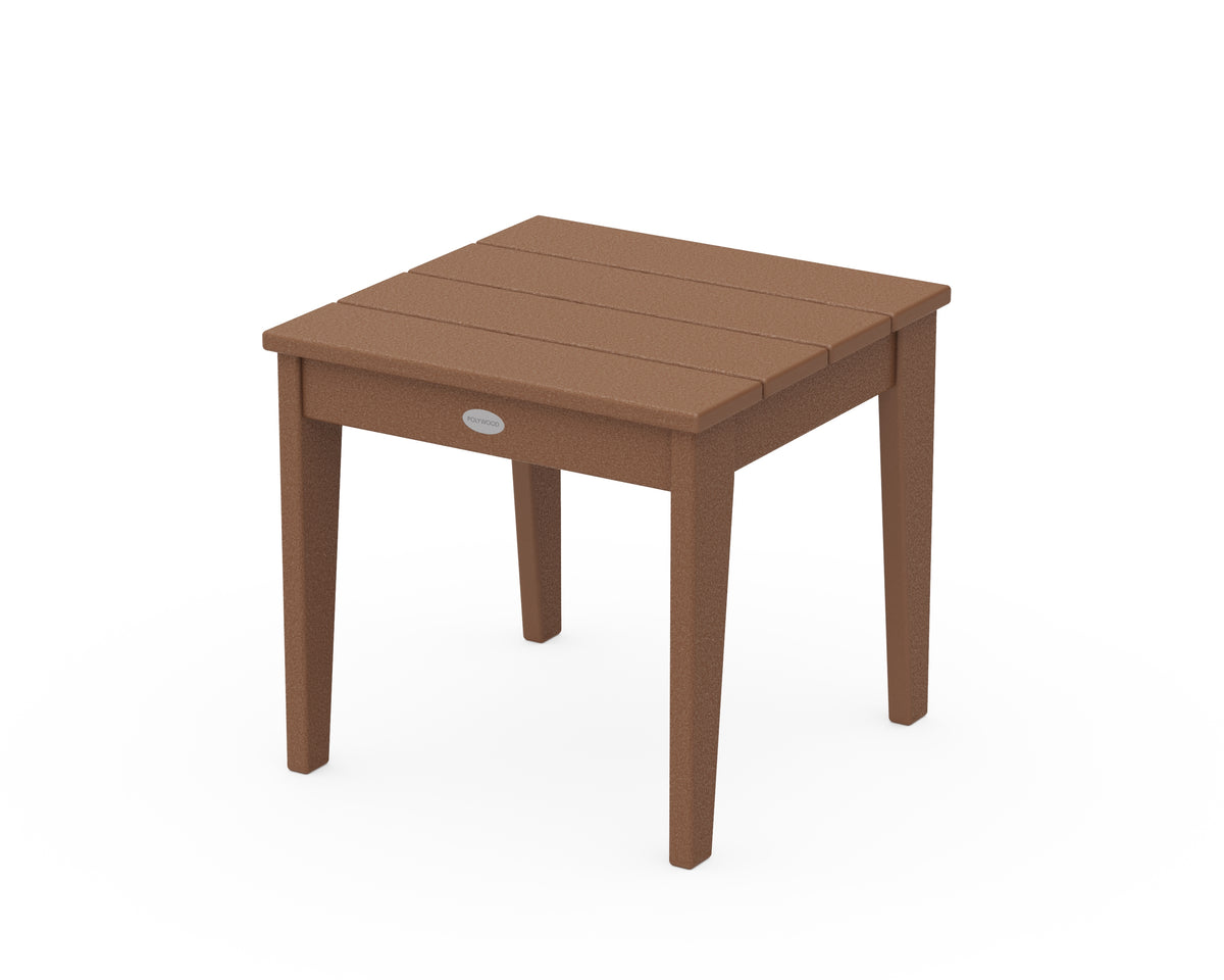 POLYWOOD Newport 18" Side Table in Teak