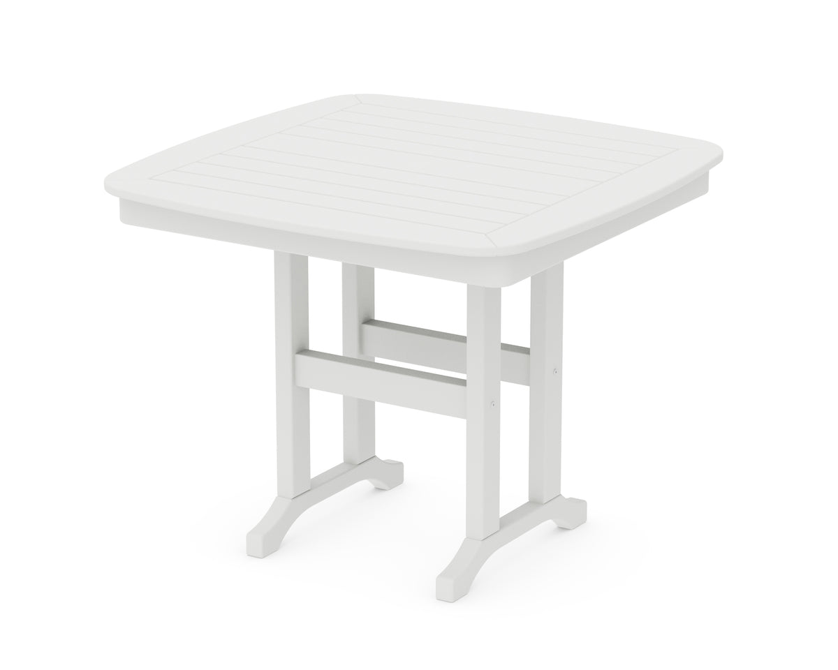 POLYWOOD Nautical 37" Dining Table in White