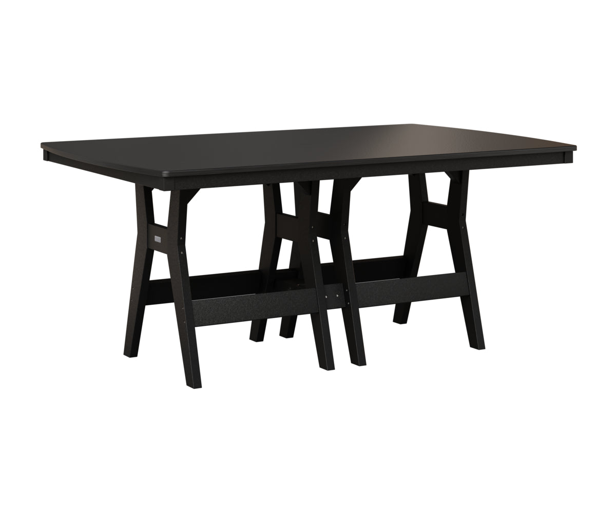 Berlin Gardens Harbor 44" x 72" Rectangular Table in Black, Hammered Black top