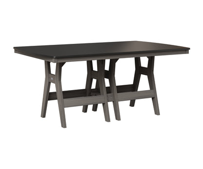 Berlin Gardens Harbor 44" x 72" Rectangular Table in Coastal Gray, Hammered Black top