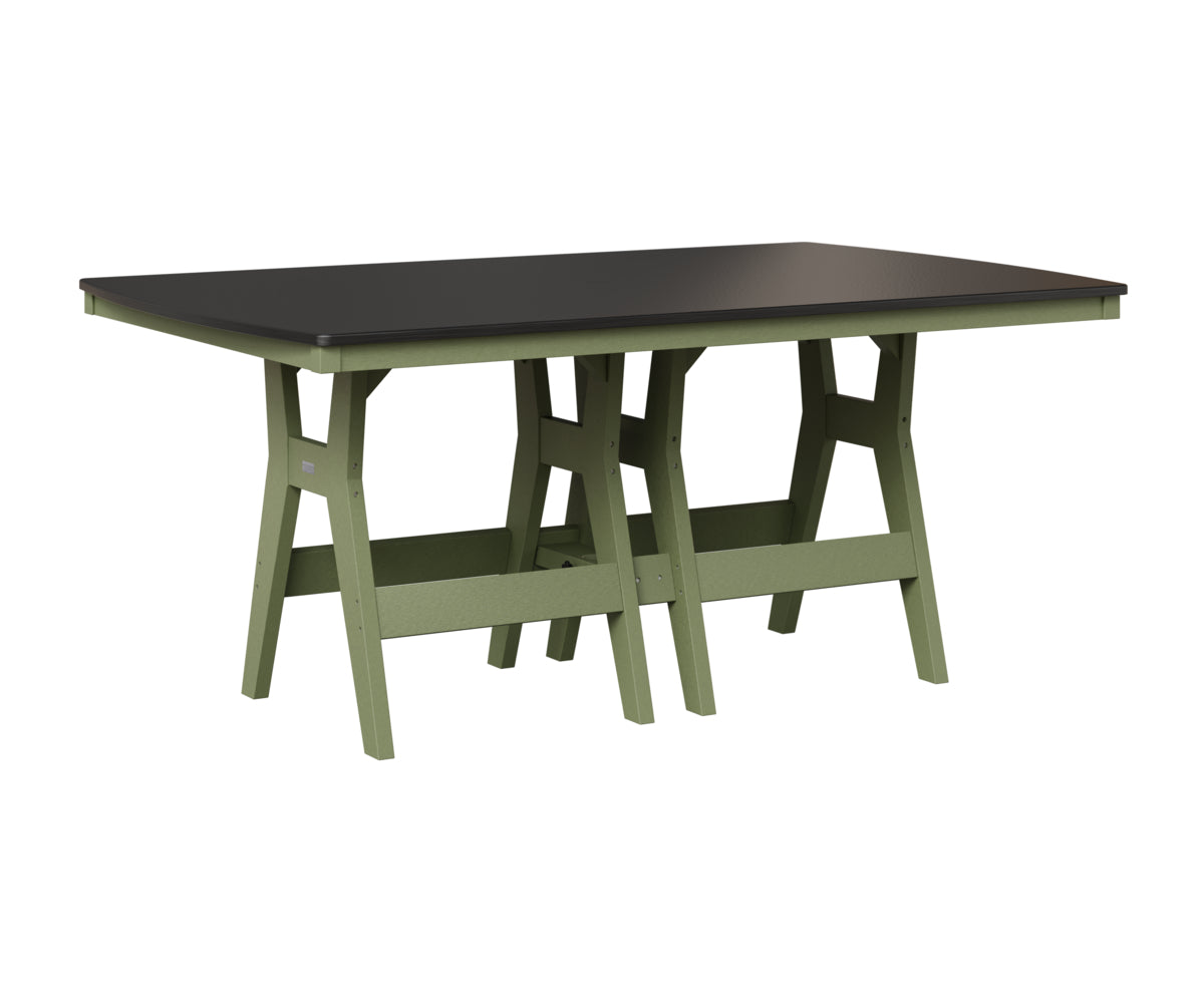 Berlin Gardens Harbor 44" x 72" Rectangular Table in Sage, Hammered Black top