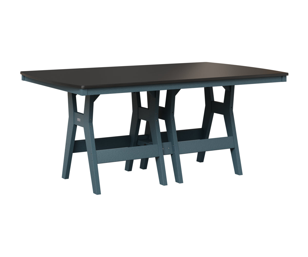 Berlin Gardens Harbor 44" x 72" Rectangular Table in Slate, Hammered Black top