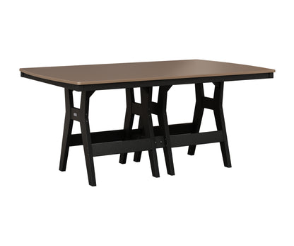 Berlin Gardens Harbor 44" x 72" Rectangular Table in Black, Hammered Bronze top