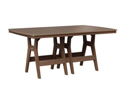 Berlin Gardens Harbor 44" x 72" Rectangular Table in Brazilian Walnut, Hammered Bronze top