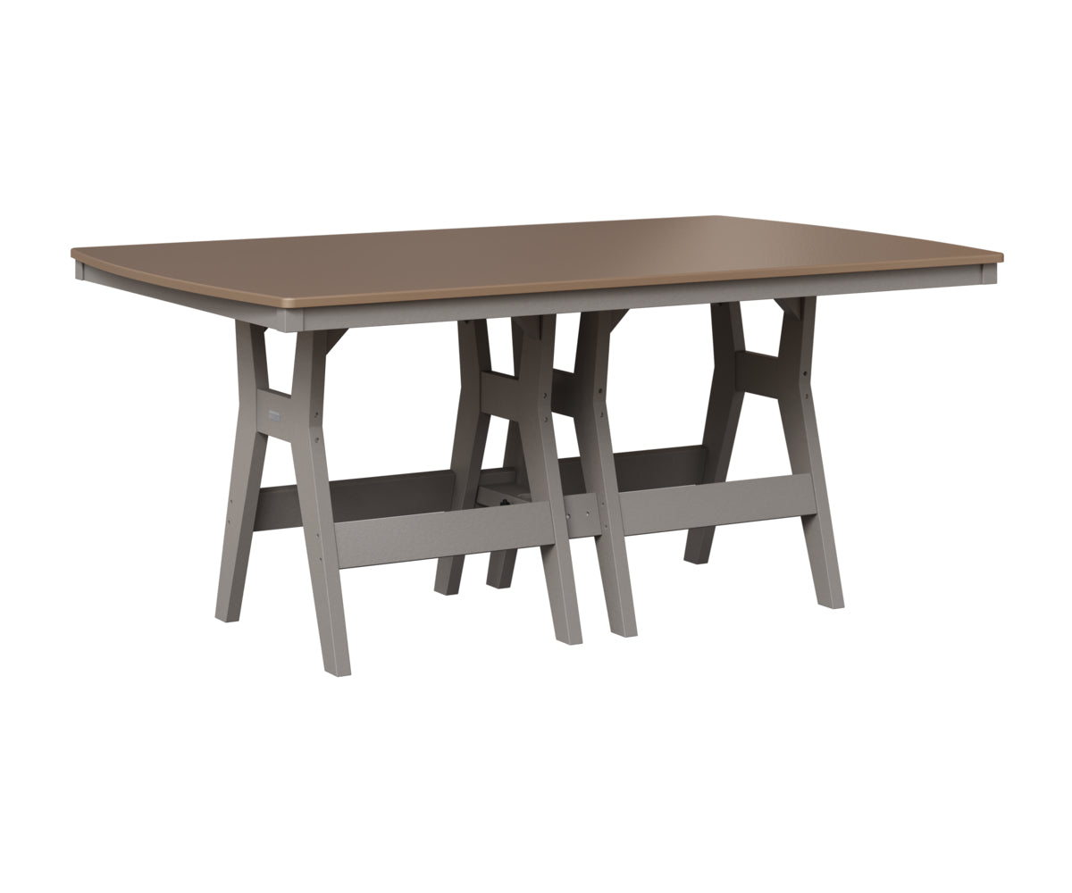 Berlin Gardens Harbor 44" x 72" Rectangular Table in Light Gray, Hammered Bronze top