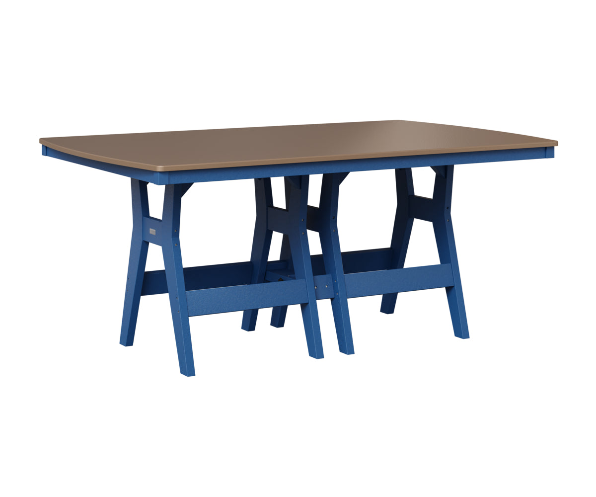 Berlin Gardens Harbor 44" x 72" Rectangular Table in Pacific Blue, Hammered Bronze top