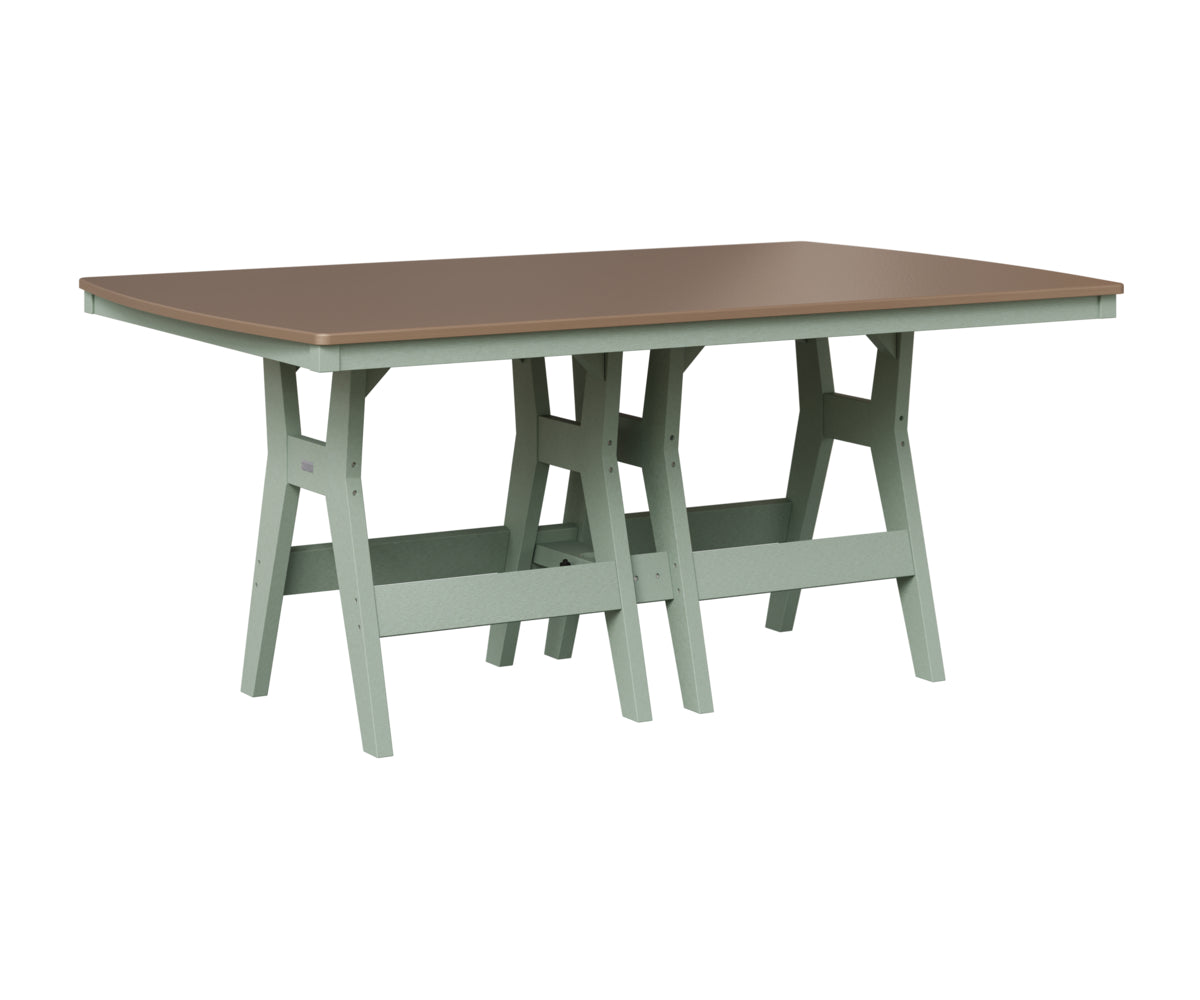 Berlin Gardens Harbor 44" x 72" Rectangular Table in Sea Foam, Hammered Bronze top