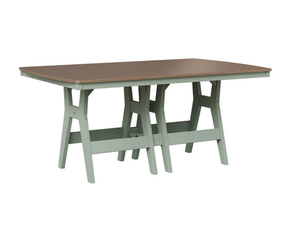 Berlin Gardens Harbor 44" x 72" Rectangular Table in Sea Foam, Hammered Bronze top