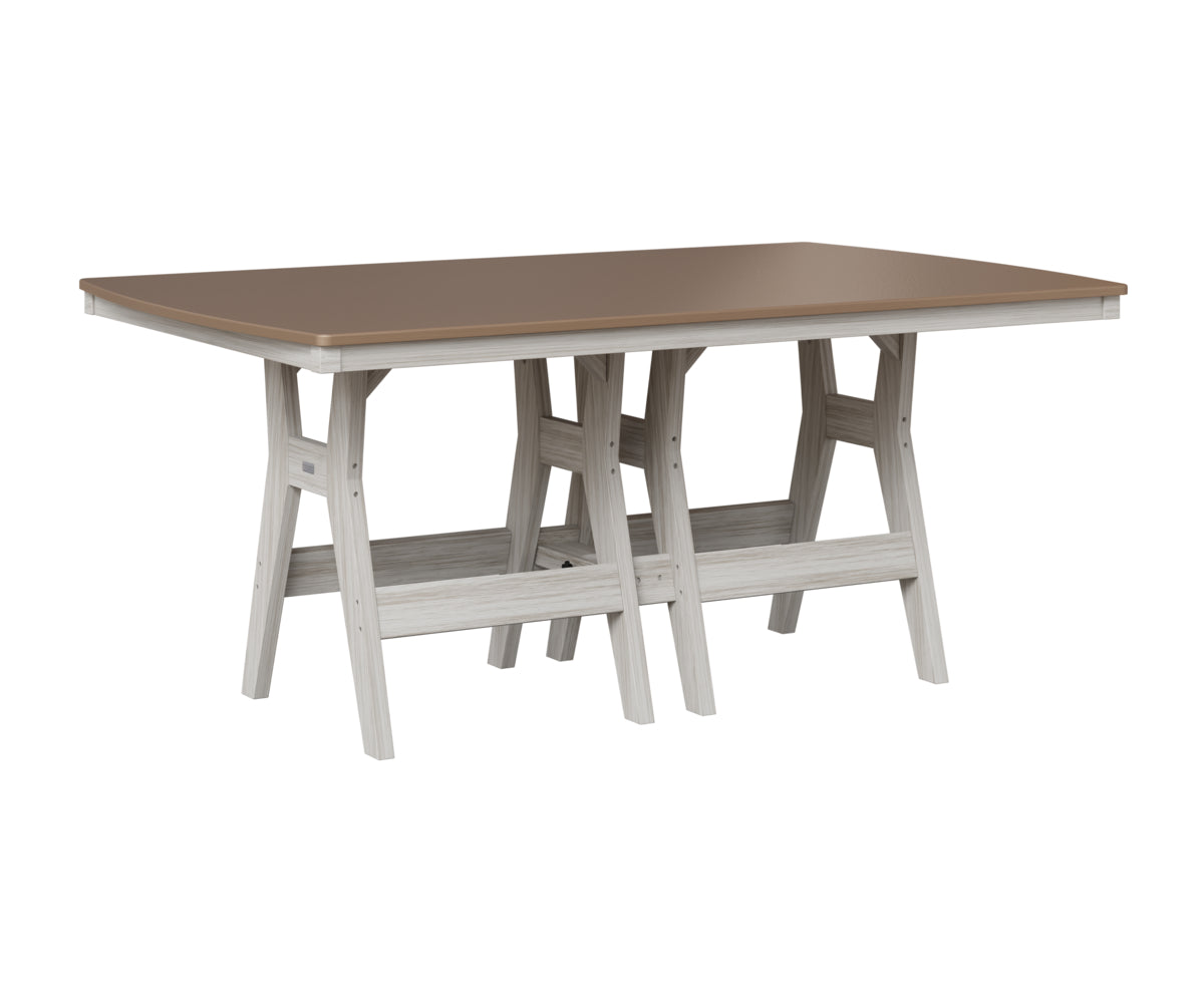 Berlin Gardens Harbor 44" x 72" Rectangular Table in Seashell, Hammered Bronze top