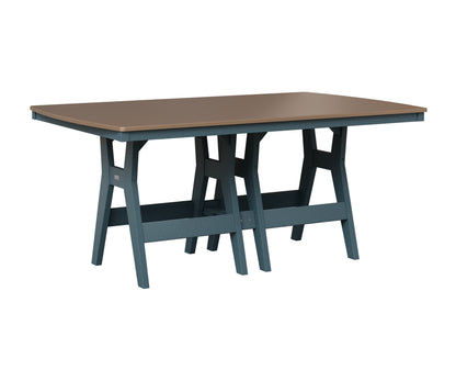 Berlin Gardens Harbor 44" x 72" Rectangular Table in Slate, Hammered Bronze top