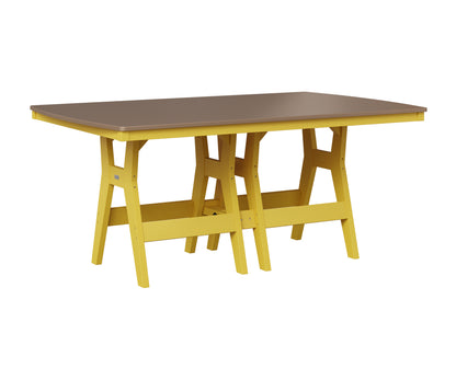 Berlin Gardens Harbor 44" x 72" Rectangular Table in Sunburst Yellow, Hammered Bronze top