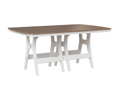 Berlin Gardens Harbor 44" x 72" Rectangular Table in White, Hammered Bronze top