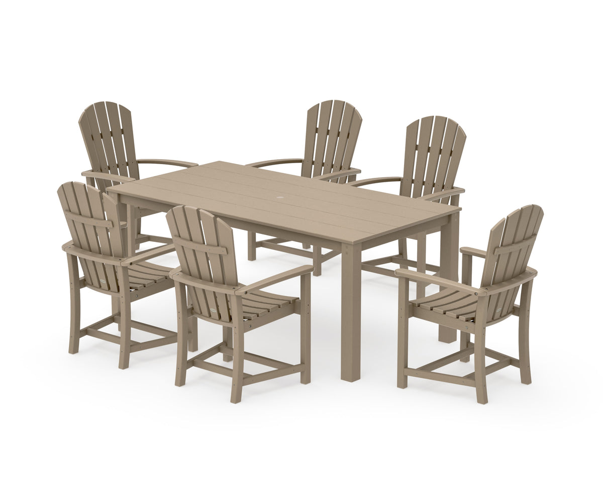 POLYWOOD Palm Coast 7-Piece Parsons Dining Set in Vintage Sahara