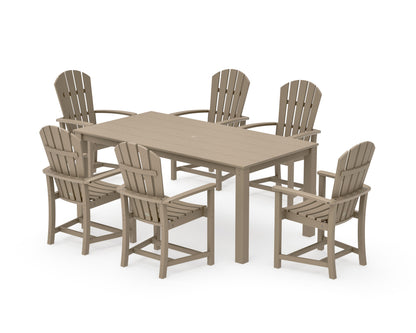 POLYWOOD Palm Coast 7-Piece Parsons Dining Set in Vintage Sahara