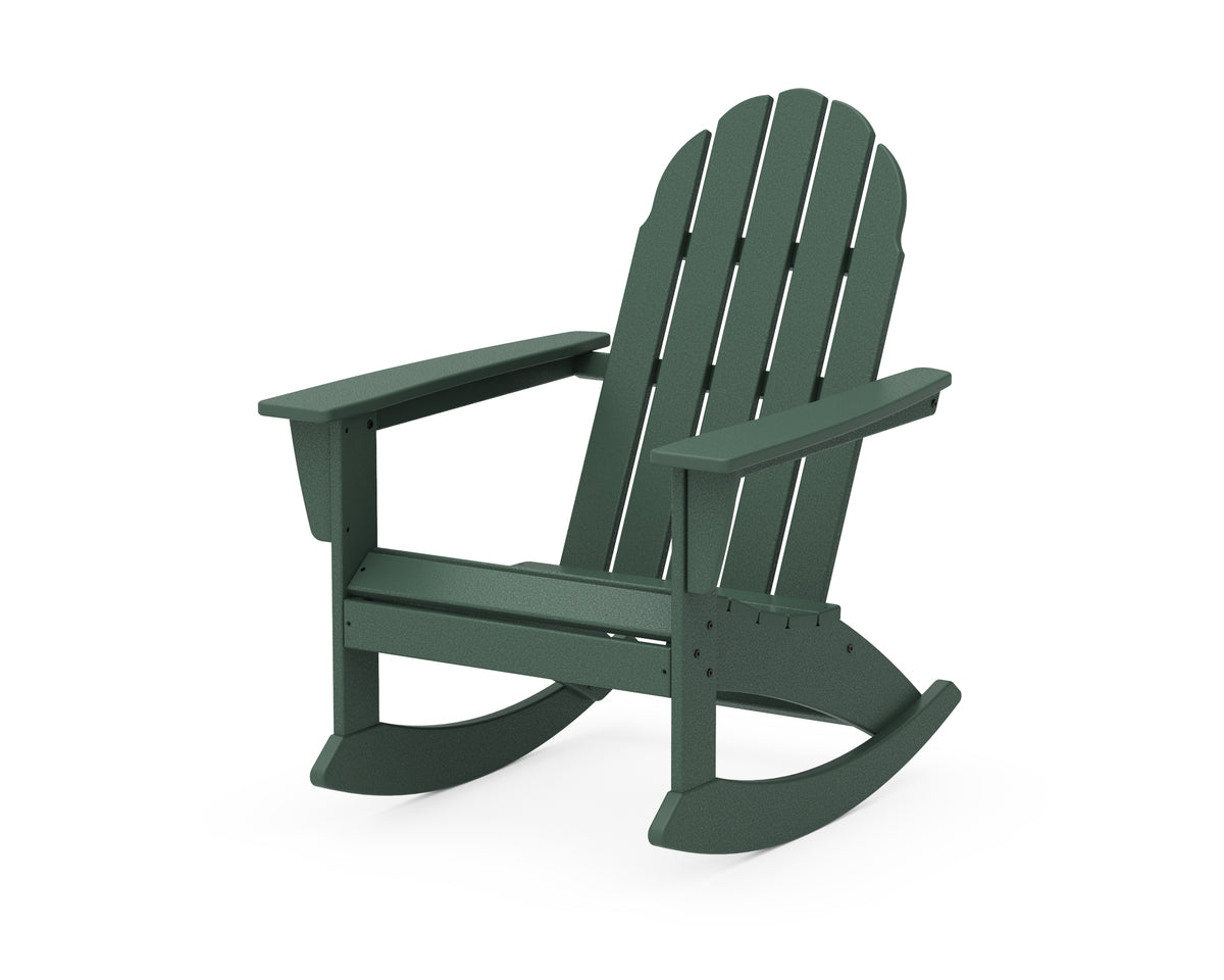 POLYWOOD Vineyard Adirondack Rocking Chair in Green