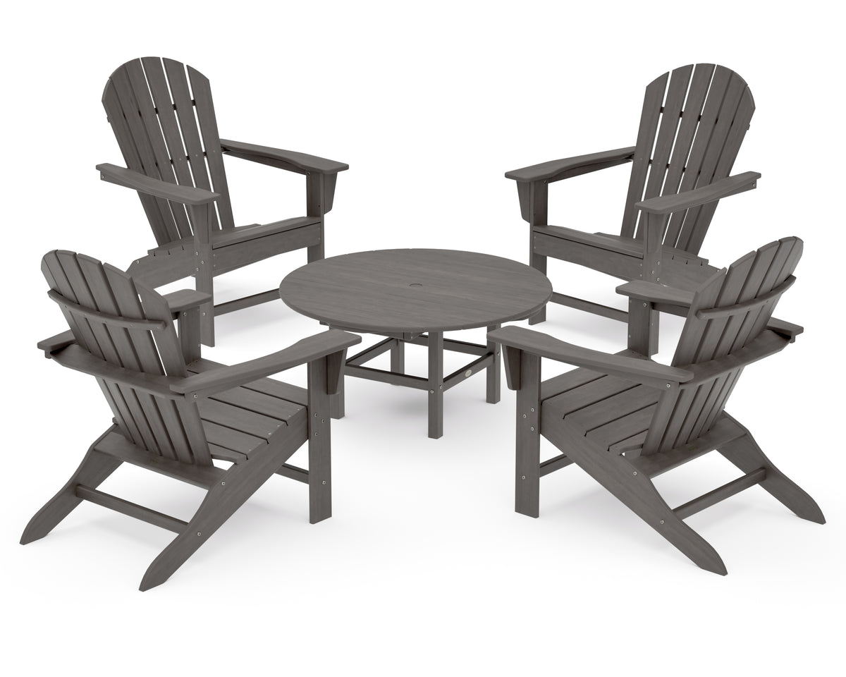 POLYWOOD South Beach 5-Piece Conversation Group in Driftwood