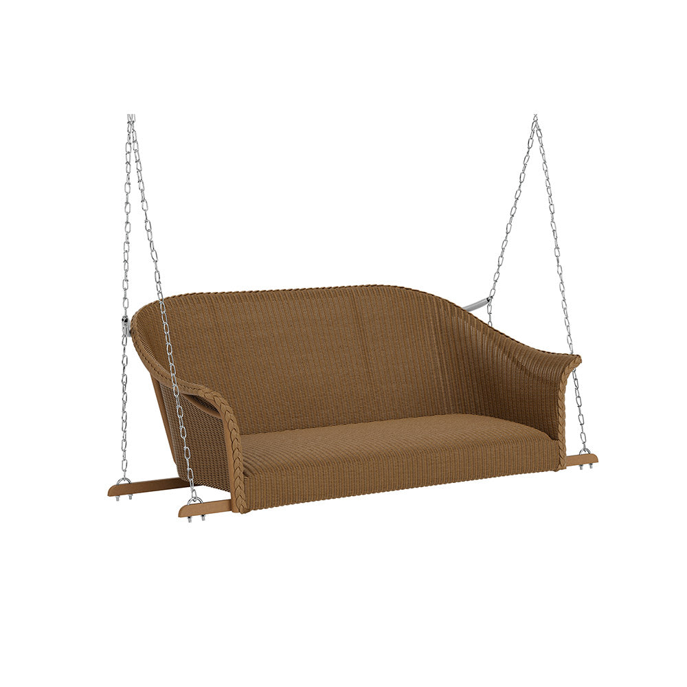 Lloyd Flanders All Seasons Settee Swing with Padded Seat, lifestyle photo 1