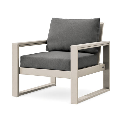 POLYWOOD EDGE Club Chair in Sand / Ash Charcoal