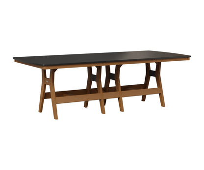 Berlin Gardens Harbor 44" x 96" Rectangular Table in Cedar, Hammered Black top