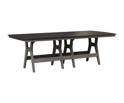 Berlin Gardens Harbor 44" x 96" Rectangular Table in Coastal Gray, Hammered Black top