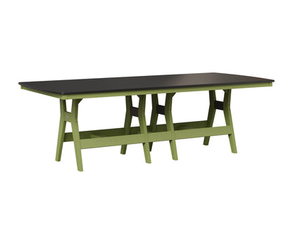 Berlin Gardens Harbor 44" x 96" Rectangular Table in Kiwi Green, Hammered Black top