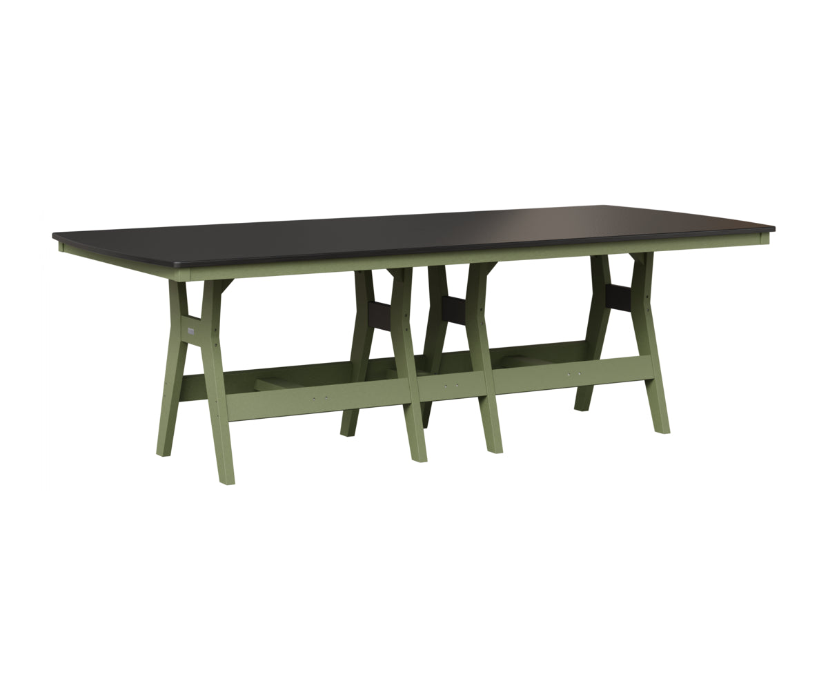Berlin Gardens Harbor 44" x 96" Rectangular Table in Sage, Hammered Black top