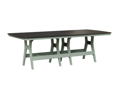 Berlin Gardens Harbor 44" x 96" Rectangular Table in Sea Foam, Hammered Black top