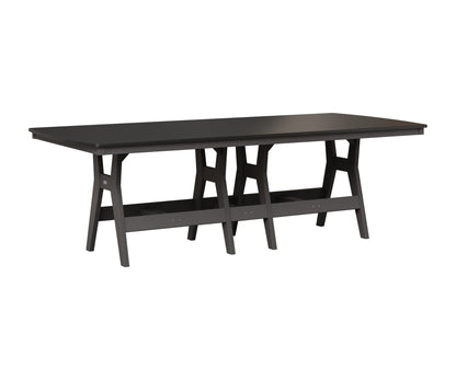 Berlin Gardens Harbor 44" x 96" Rectangular Table in Smoke Gray, Hammered Black top
