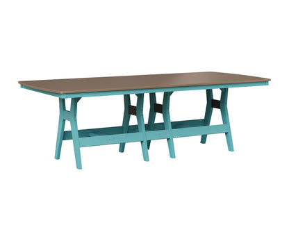 Berlin Gardens Harbor 44" x 96" Rectangular Table in Aruba Blue, Hammered Bronze top