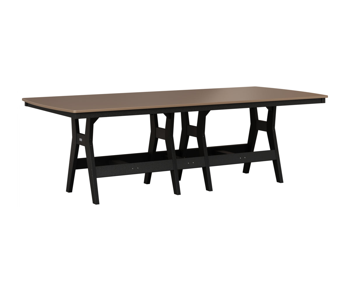 Berlin Gardens Harbor 44" x 96" Rectangular Table in Black, Hammered Bronze top