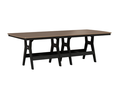 Berlin Gardens Harbor 44" x 96" Rectangular Table in Black, Hammered Bronze top