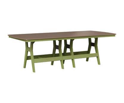 Berlin Gardens Harbor 44" x 96" Rectangular Table in Kiwi Green, Hammered Bronze top