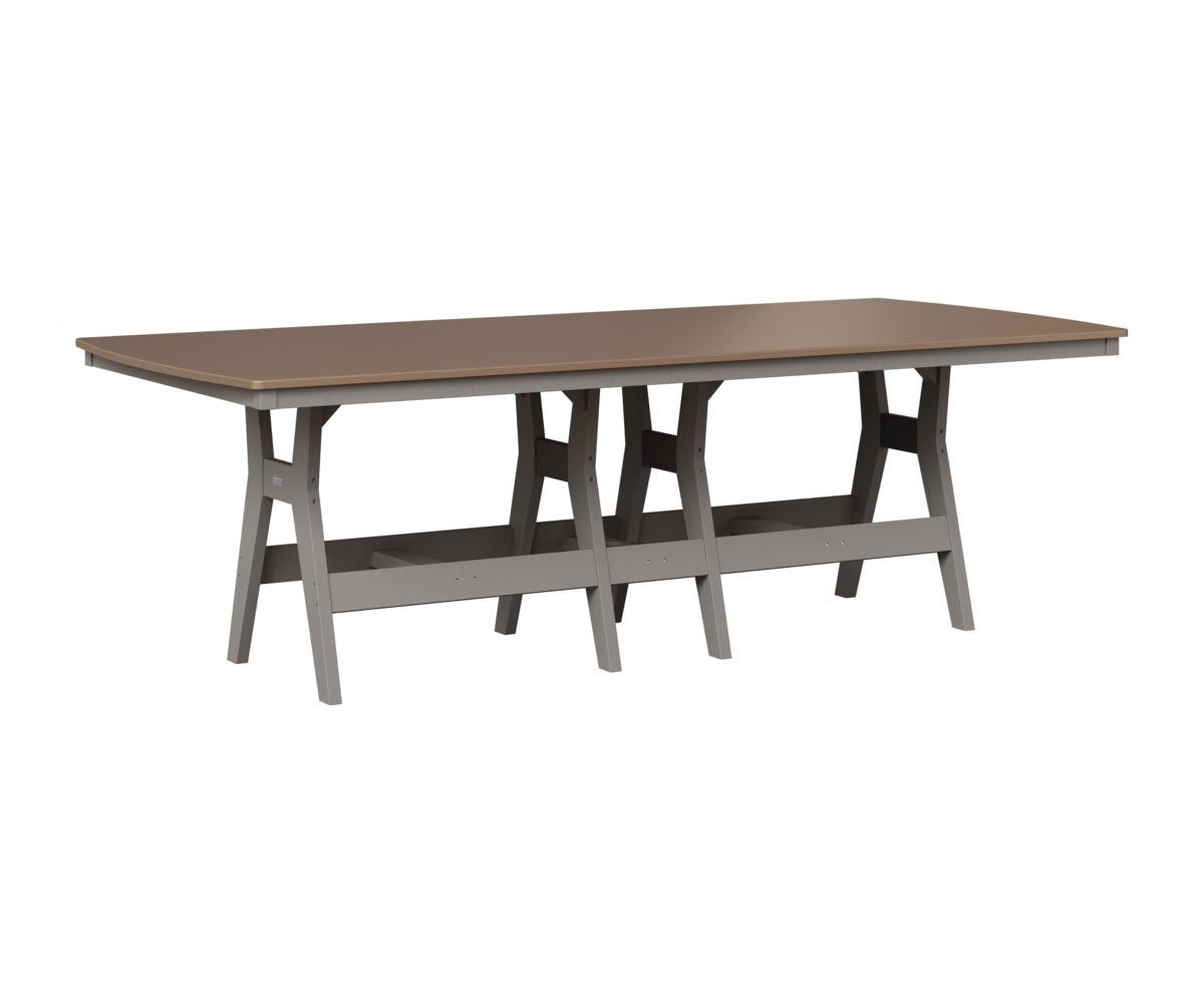Berlin Gardens Harbor 44" x 96" Rectangular Table in Light Gray, Hammered Bronze top