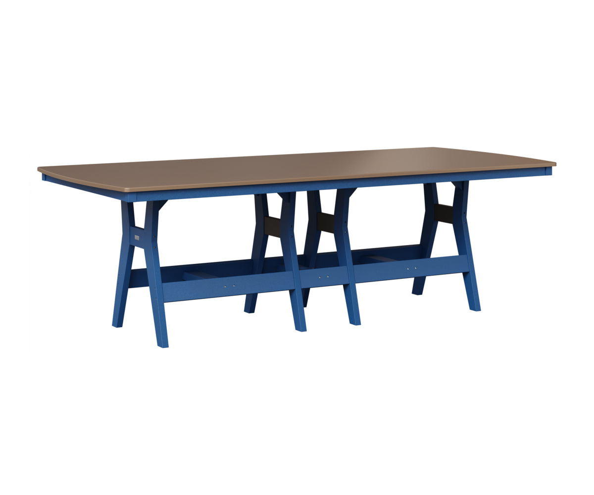 Berlin Gardens Harbor 44" x 96" Rectangular Table in Pacific Blue, Hammered Bronze top