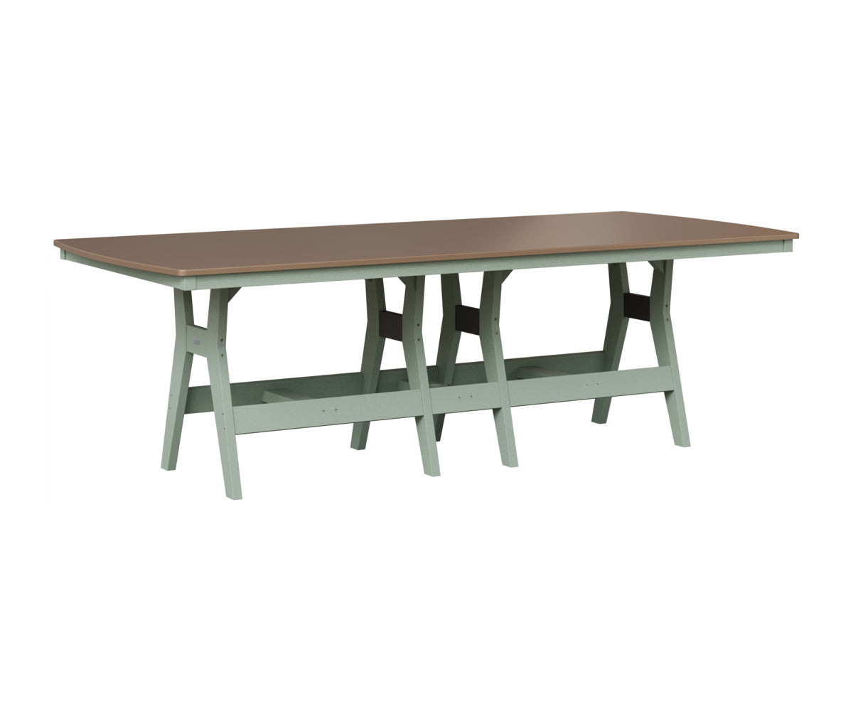 Berlin Gardens Harbor 44" x 96" Rectangular Table in Sea Foam, Hammered Bronze top