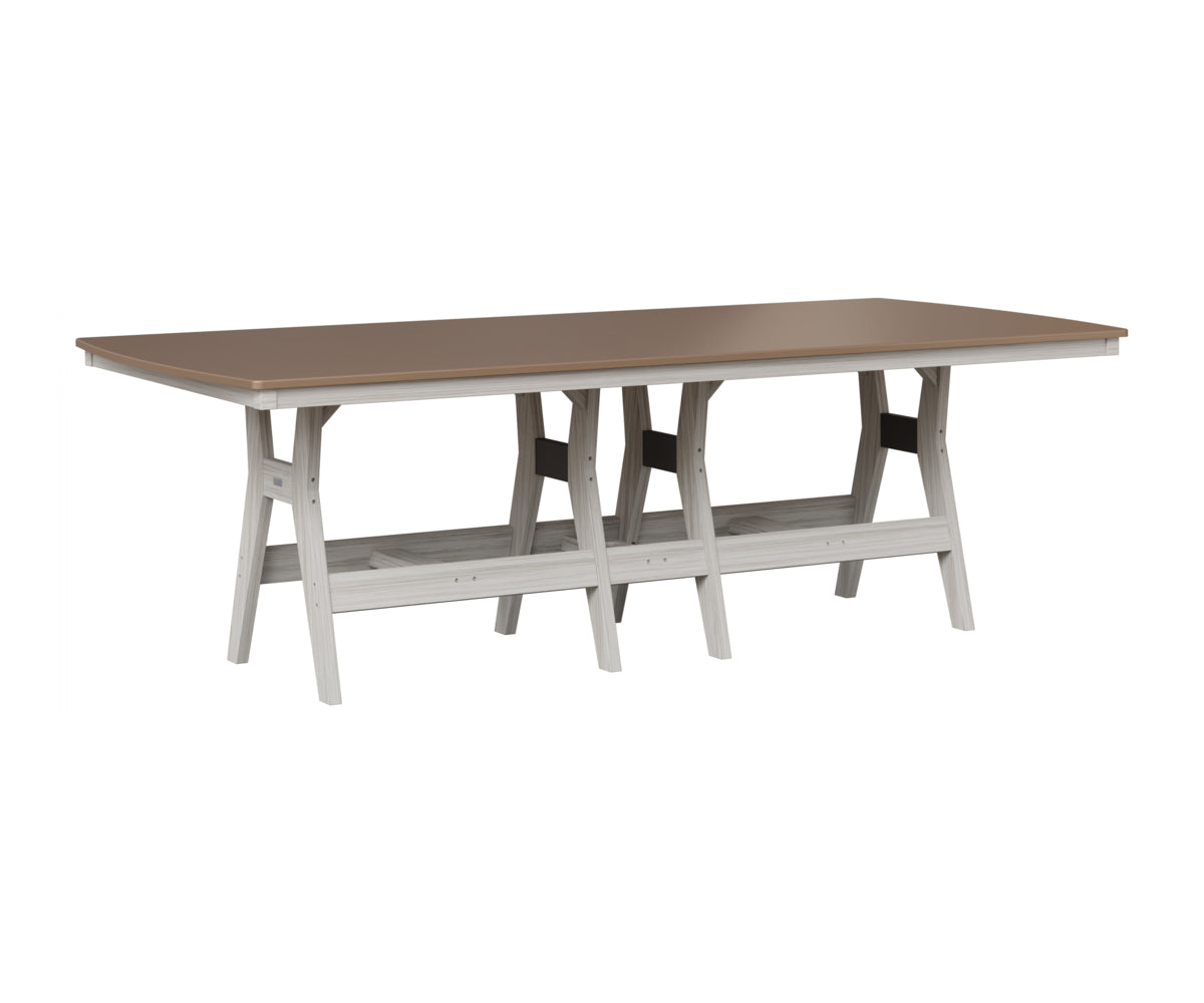 Berlin Gardens Harbor 44" x 96" Rectangular Table in Seashell, Hammered Bronze top