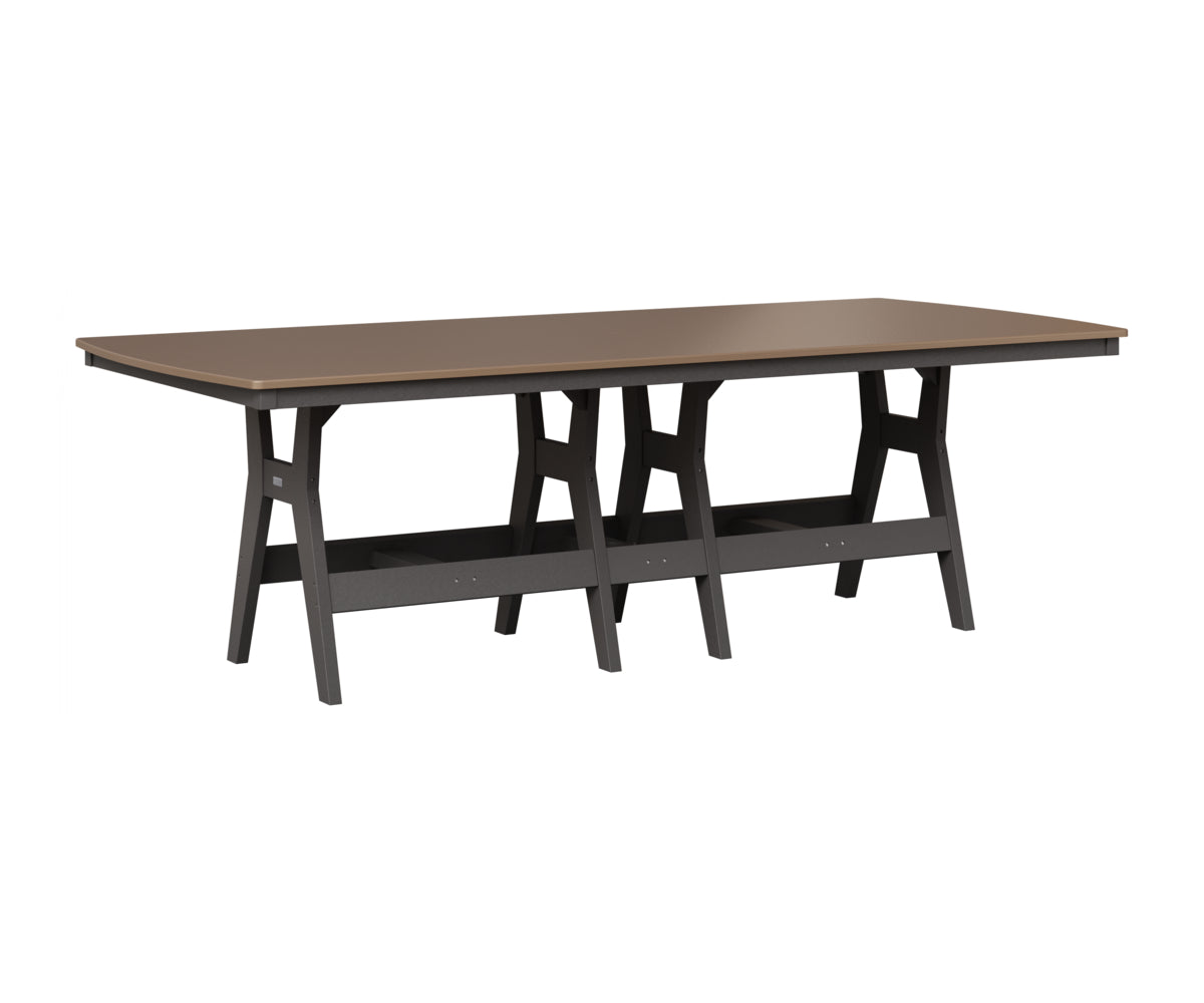 Berlin Gardens Harbor 44" x 96" Rectangular Table in Smoke Gray, Hammered Bronze top