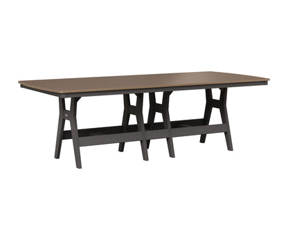 Berlin Gardens Harbor 44" x 96" Rectangular Table in Smoke Gray, Hammered Bronze top