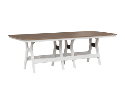 Berlin Gardens Harbor 44" x 96" Rectangular Table in White, Hammered Bronze top